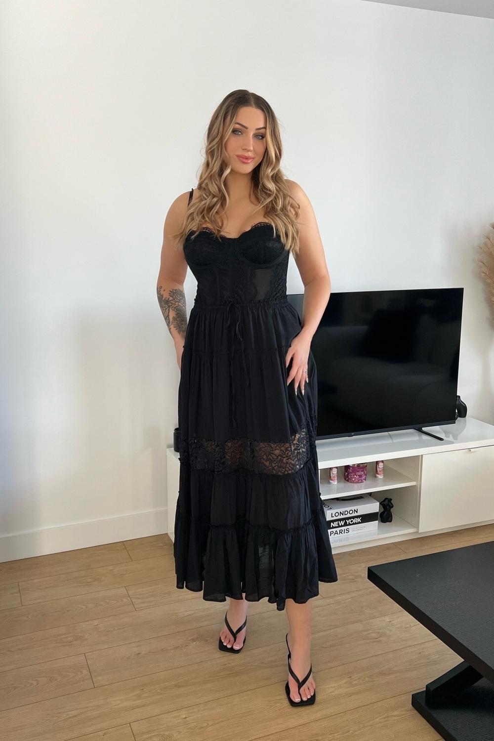 Post featuring Blue Thong Mules - Black