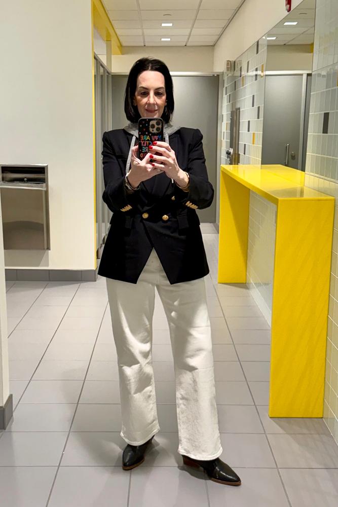 GAviv's fit featuring Quince, H&M, Cole Haan