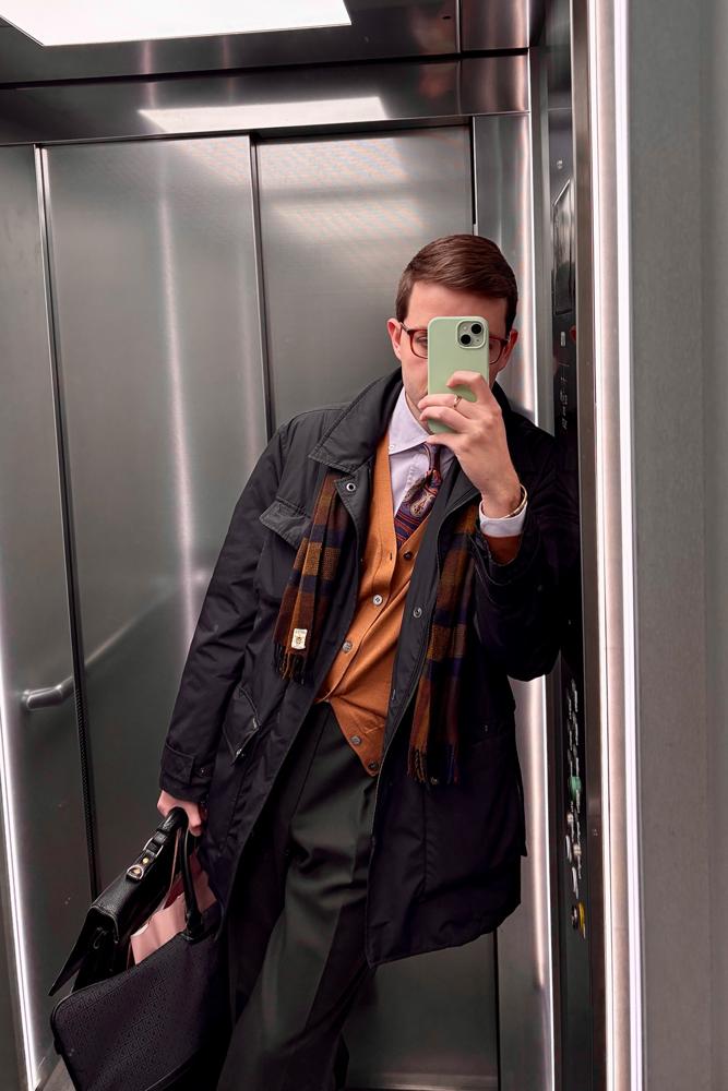 ogDamemoto's fit featuring Faconnable, Charvet, G.H. Bass & Co.