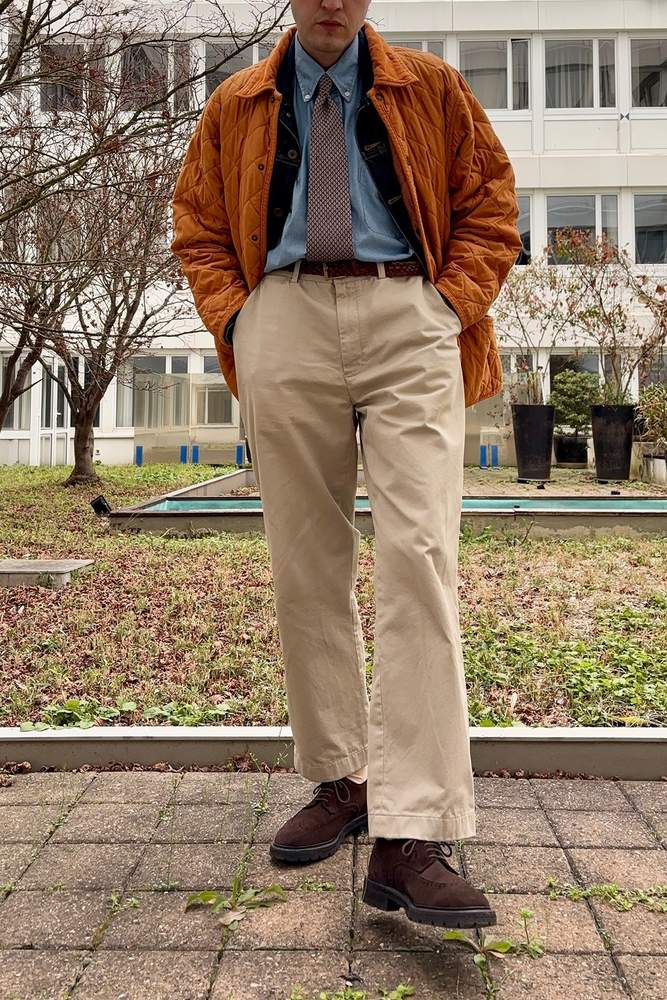 ogDamemoto's fit featuring Polo by Ralph Lauren, Brooks Brothers, Carlos Santos, Liberty of London