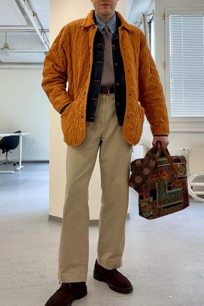 ogDamemoto's fit featuring Polo by Ralph Lauren, Brooks Brothers, Carlos Santos, Liberty of London