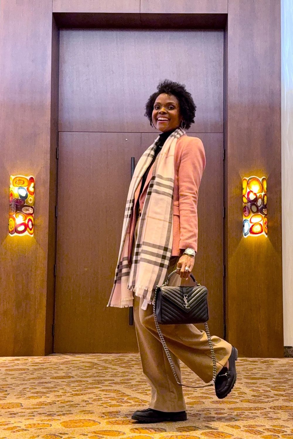 Post featuring Reversible Check Wool Silk Scarf in Sand beige/vole brown | Burberry® Official