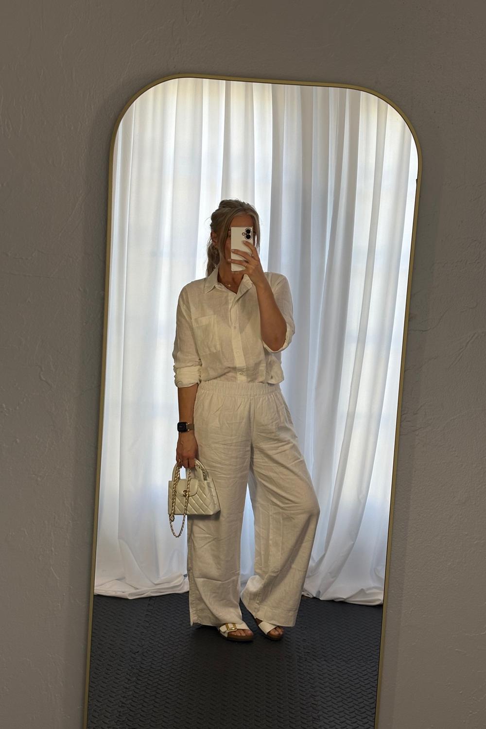 Post featuring Sydney Luxe Buckle Birko-Flor Patent White Two-Strap Sandals