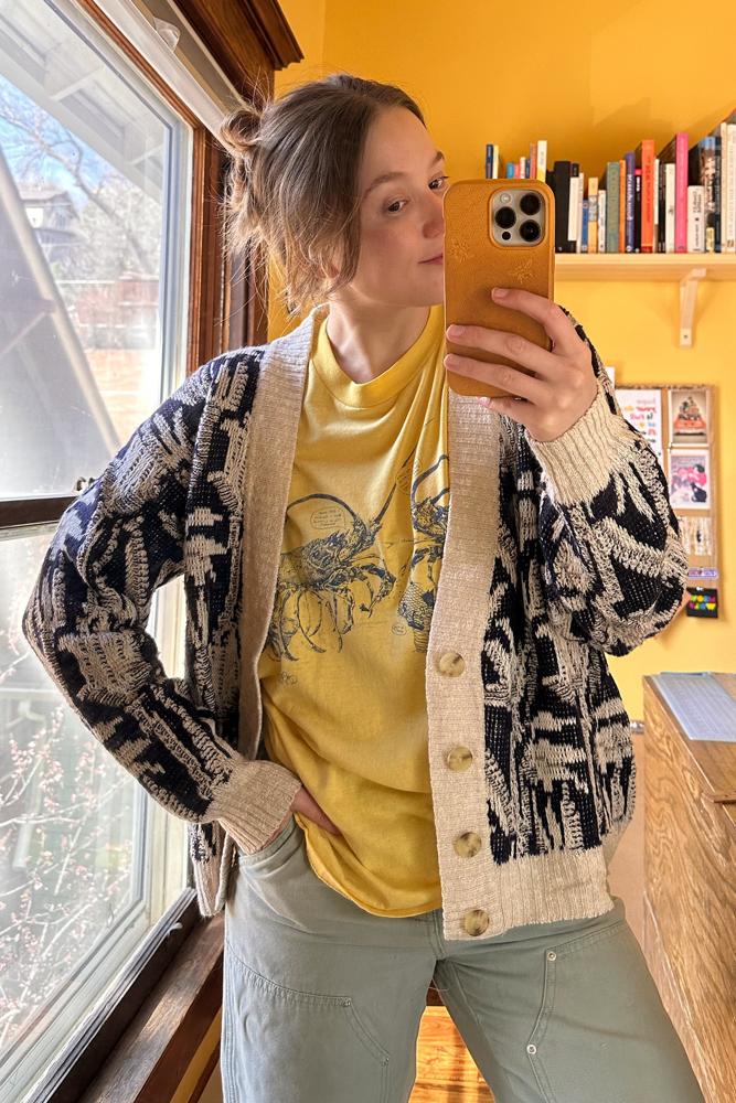 thriftbee's fit featuring No brand , Justin Boots, Urban Outfitters