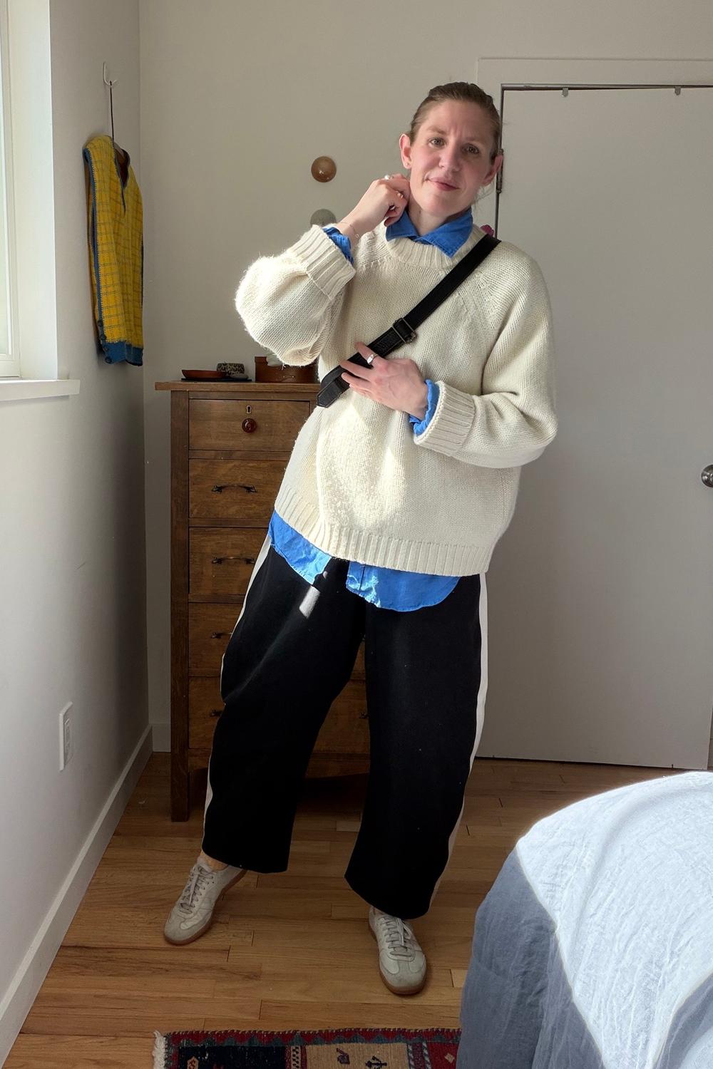 Post featuring Jules Pant - Black with White Stripe