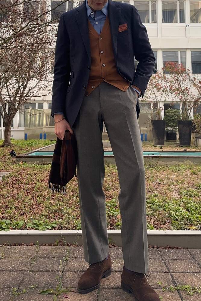 ogDamemoto's fit featuring Septieme Largeur, Sandro, Suit Supply