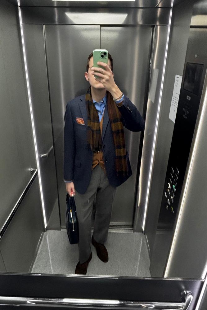 ogDamemoto's fit featuring Septieme Largeur, Sandro, Suit Supply