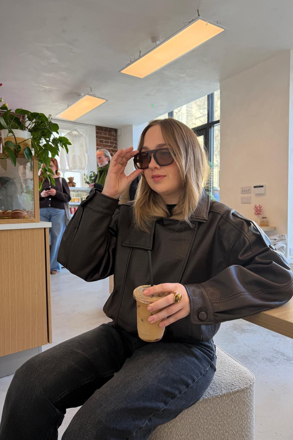 Post featuring High Collar Faux Leather Jacket