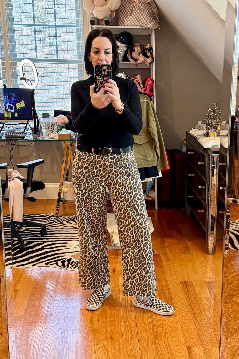 Post featuring Wild Side Leopard Crop Jeans