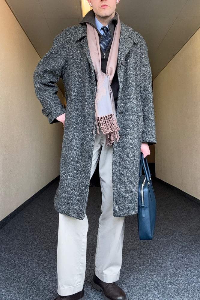 ogDamemoto's fit featuring Giorgio Armani, Burberry, Sandro, Camper, Massimo Dutti