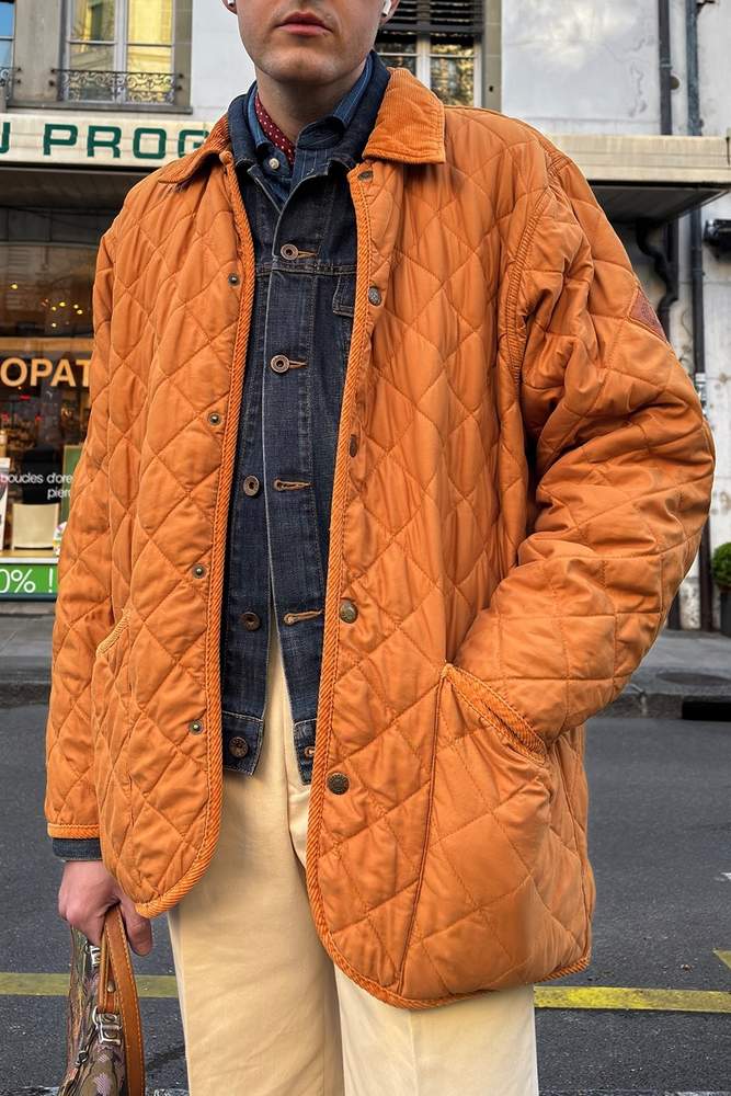 ogDamemoto's fit featuring Carthage Paris, Edwin, Carlos Santos, No Brand, Boggi Milano, Liberty of London