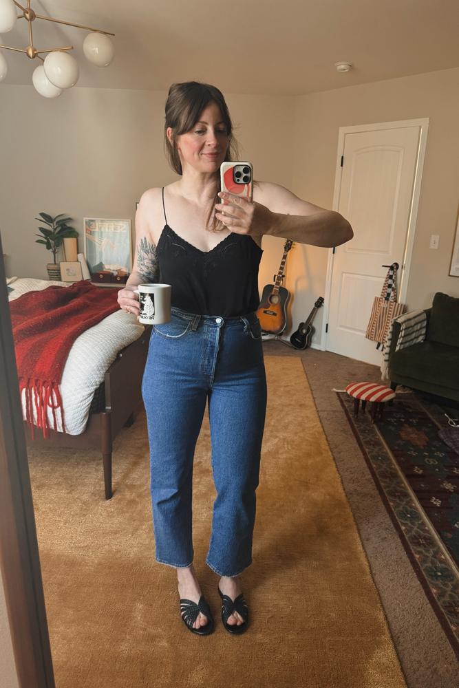 NicoleGregory's fit featuring Sezane, Levi's