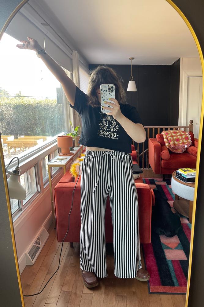 stephcoelho's fit featuring Murder Apparel, Halara, No Brand, H&M, Eyebuydirect