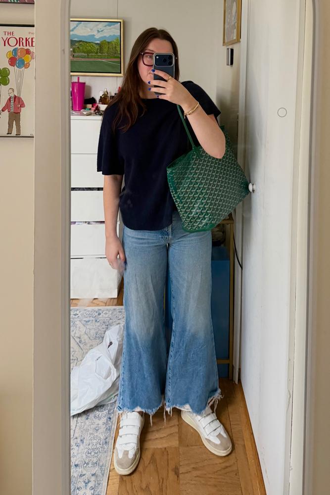 Bridgetsmirror's fit featuring EzContacts, Veronica Beard, Banana Republic, MOTHER