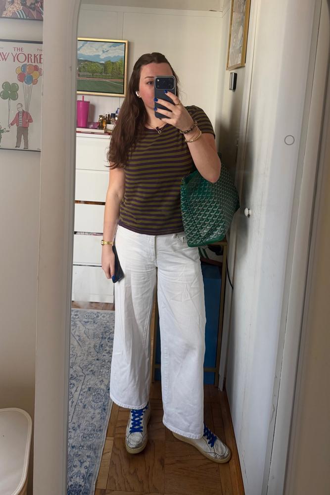 Bridgetsmirror's fit featuring A world of craft, DL1961, Golden Goose