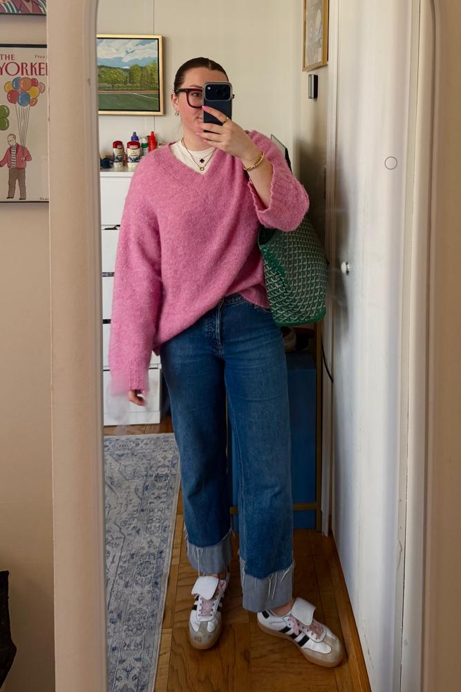 Bridgetsmirror's fit featuring Hudson Jeans, Adidas, EzContacts, SKIMS, American Vintage