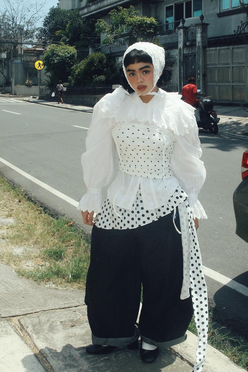 Post featuring Aelfric Eden Polka Dot Layered Baggy Barrel Jeans