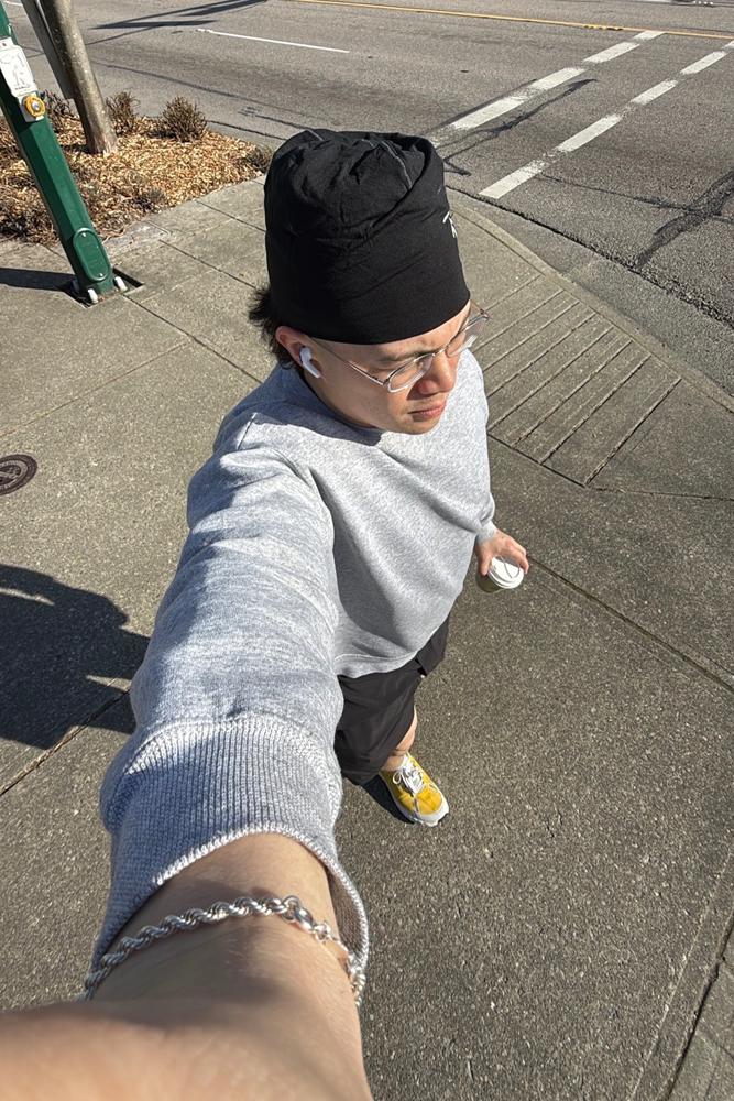 Jaayelm's fit featuring Arc'teryx, Kits Eyewear, Norda, Lululemon, Russell Athletic