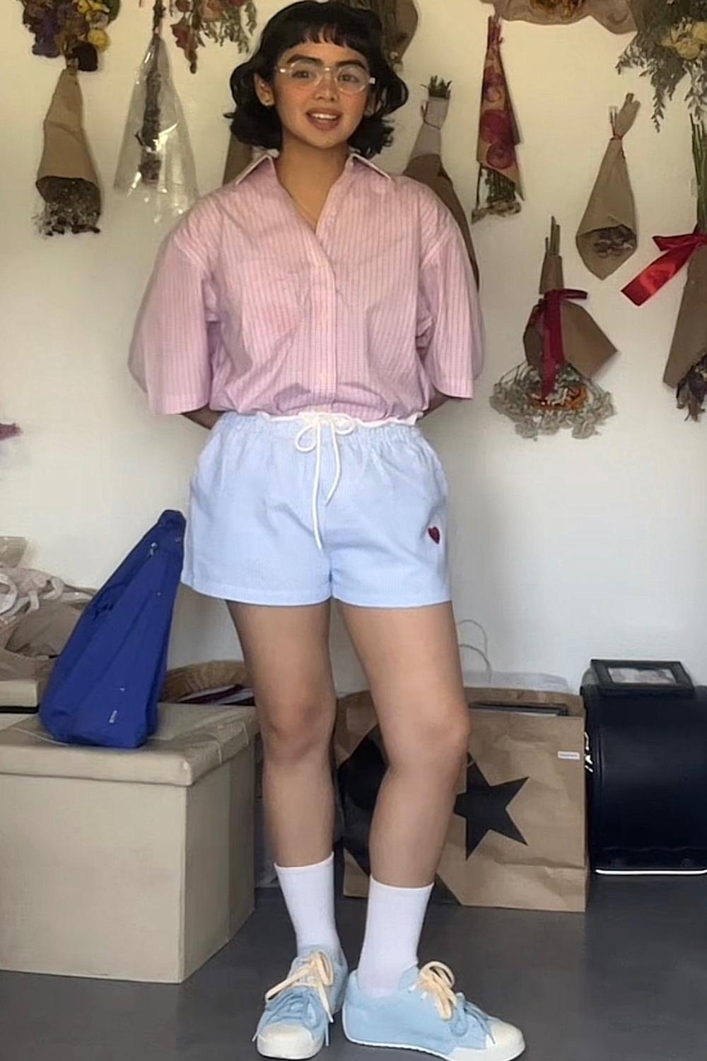 Post featuring Aelfric Eden Stripe Double Waist Micro Shorts