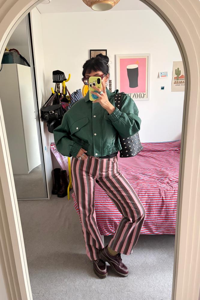Chrisptine's review for Zara - Z1975 Straight Striped Mid-Rise Jeans - Striped - 8 - Woman