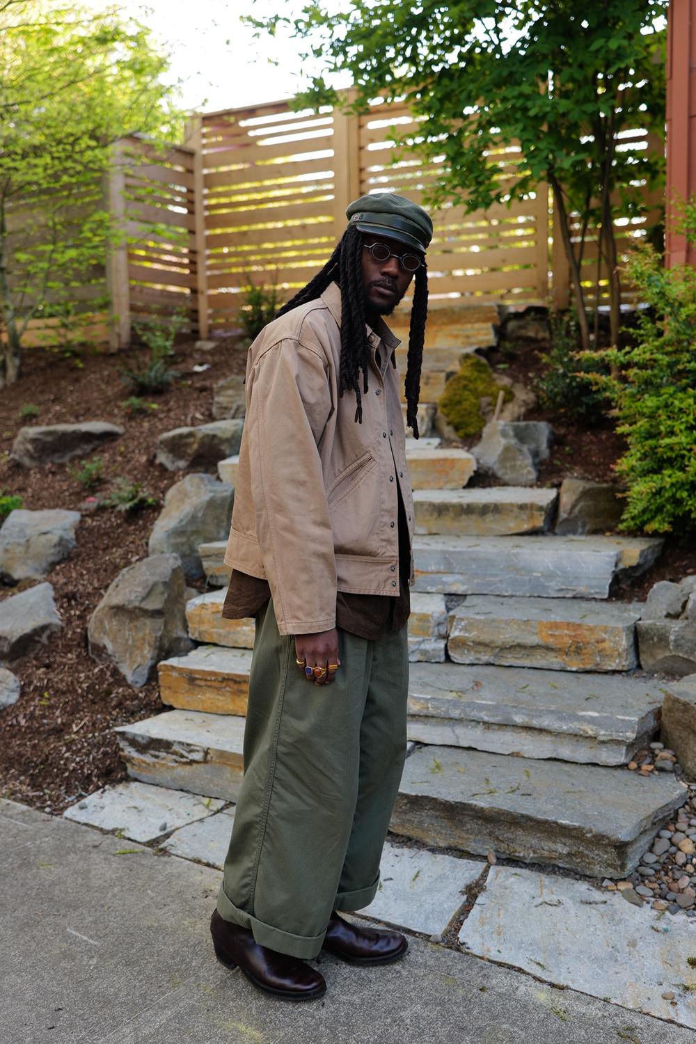 Post featuring Military Herringbone Wide Gurkha Pants - Soldier Green