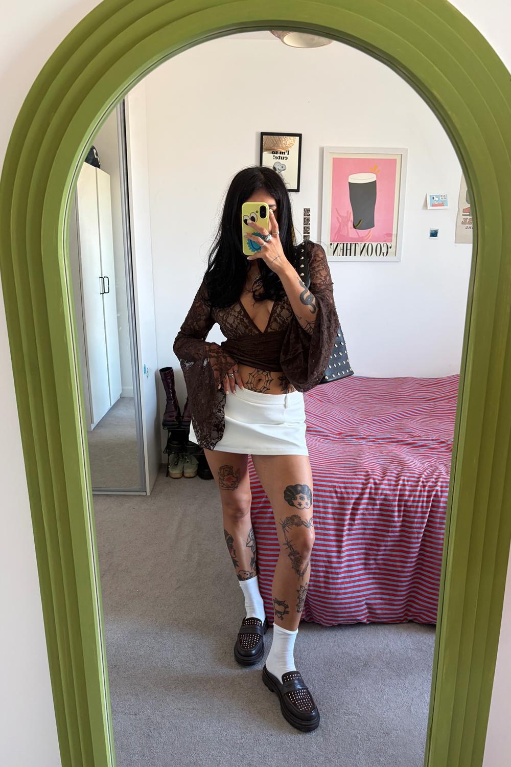 Post featuring Sarah Mini Skirt - Ivory
