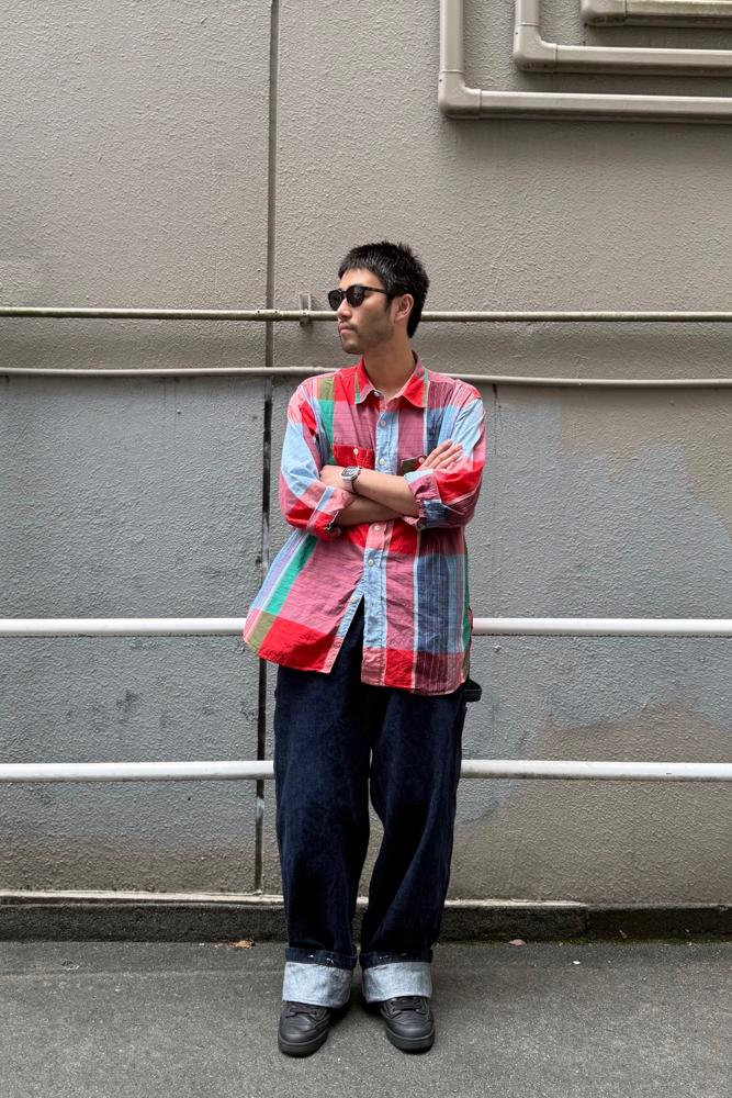 Kazma's fit featuring Engineered Garments