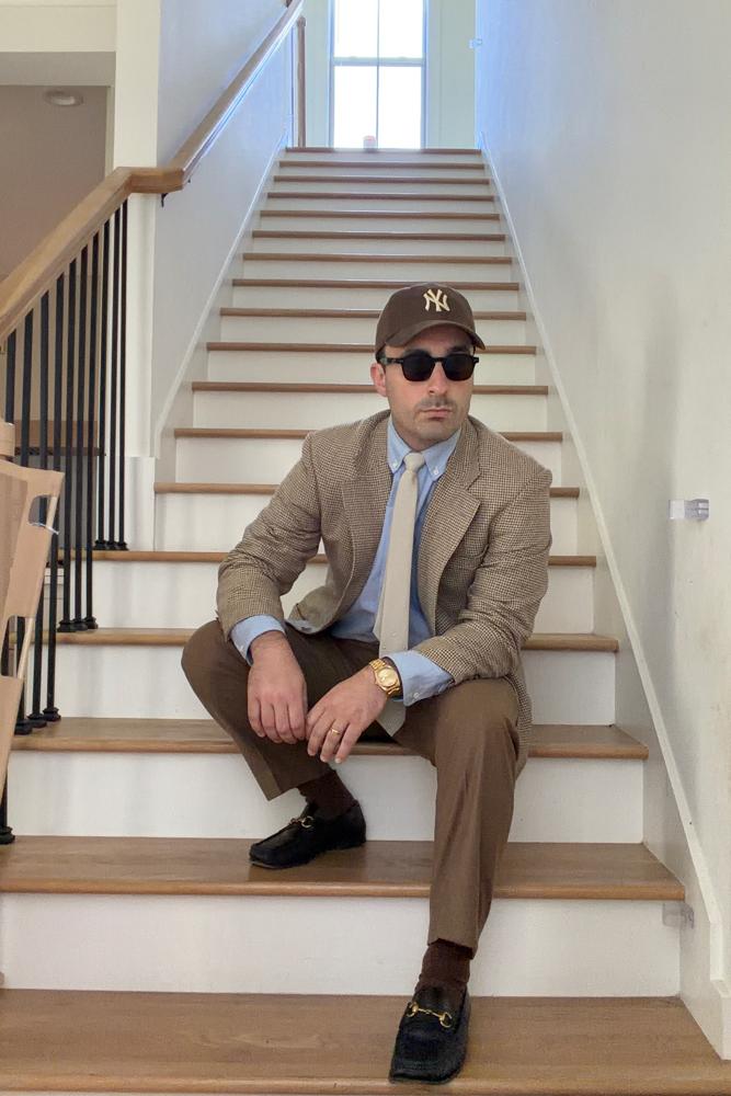 Daddybush's fit featuring Gucci, Taylor Stitch, New Era, Buck Mason, KIAURA Eyewear