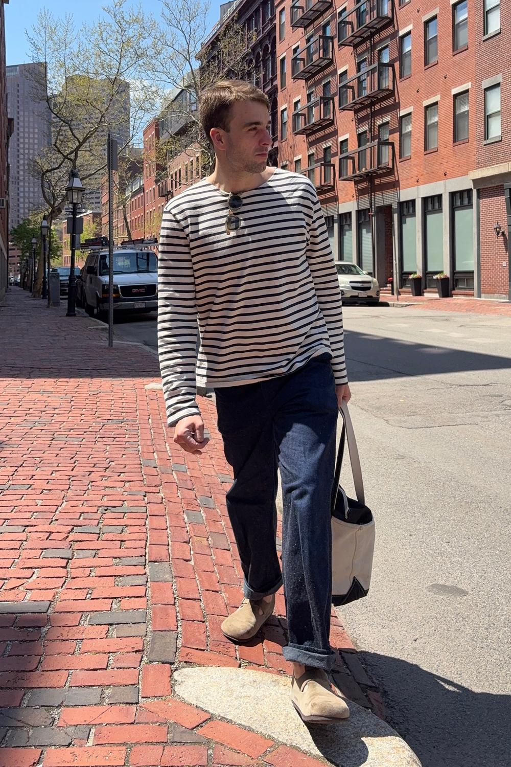 Post featuring Méridien Breton shirt (ECRU/MARINE)