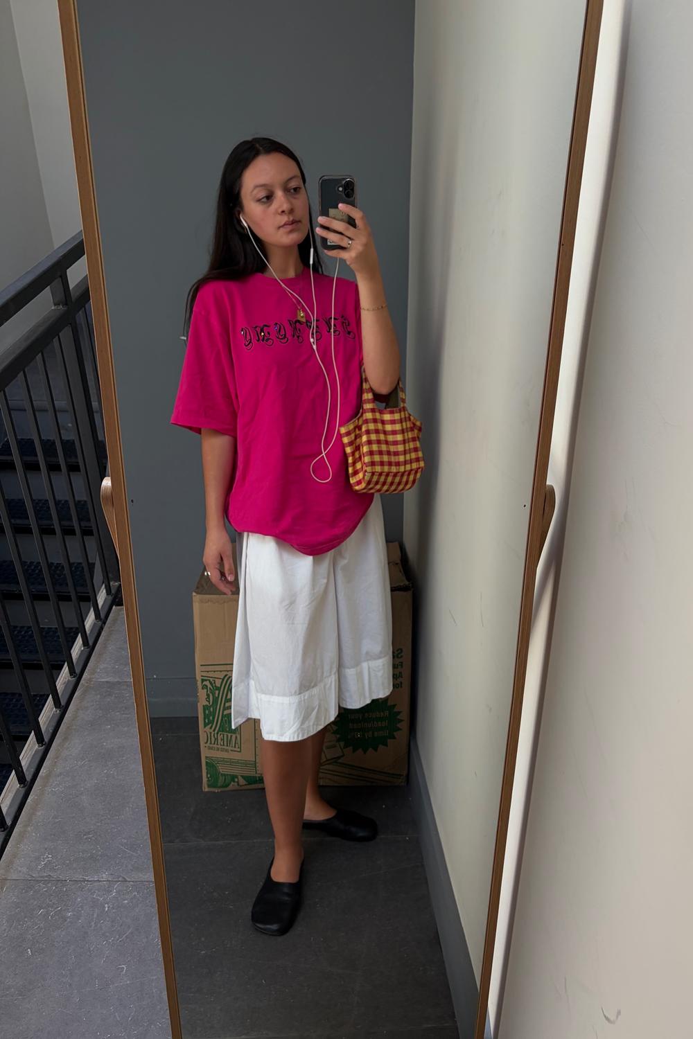 Post featuring COMPACT TOTE IN GINGHAM RED TURQUOISE