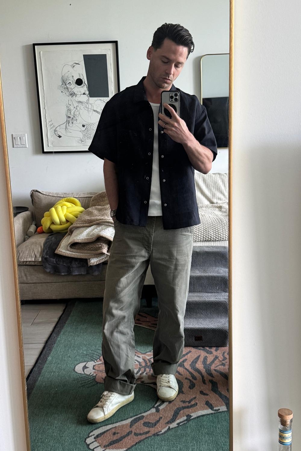 Post featuring SUNDOWN SHIRT - BLACK BELGIAN LINEN