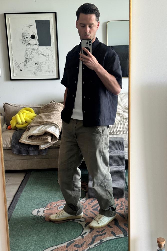 jonpont's fit featuring Merz B. Schwanen, James Coward, Buck Mason, Yves Saint Laurent