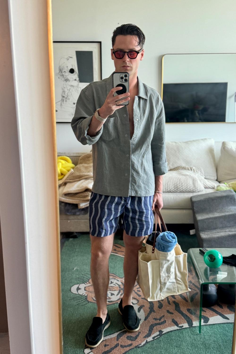 Post featuring WORKSHOP SHIRT - FLINT STONEWASHED BELGIAN LINEN