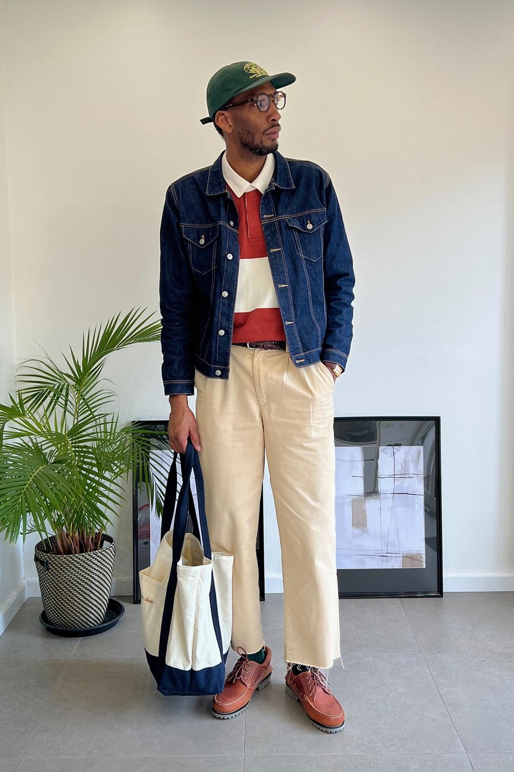 Post featuring Jack & Jones large canvas tote bag with embroidery in cream-White