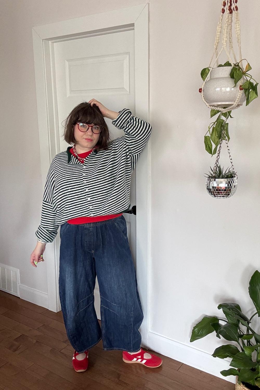 Post featuring Miriam Striped Cardigan Forest