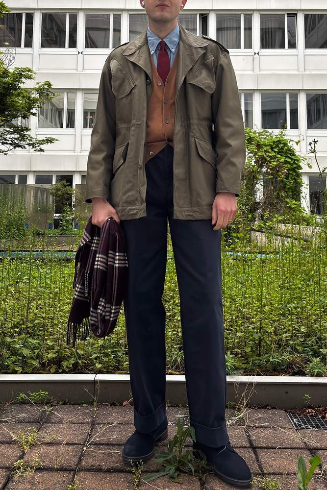 ogDamemoto's fit featuring Brooks Brothers, Berg & Berg, U.S. Army, Doucal's, No Brand