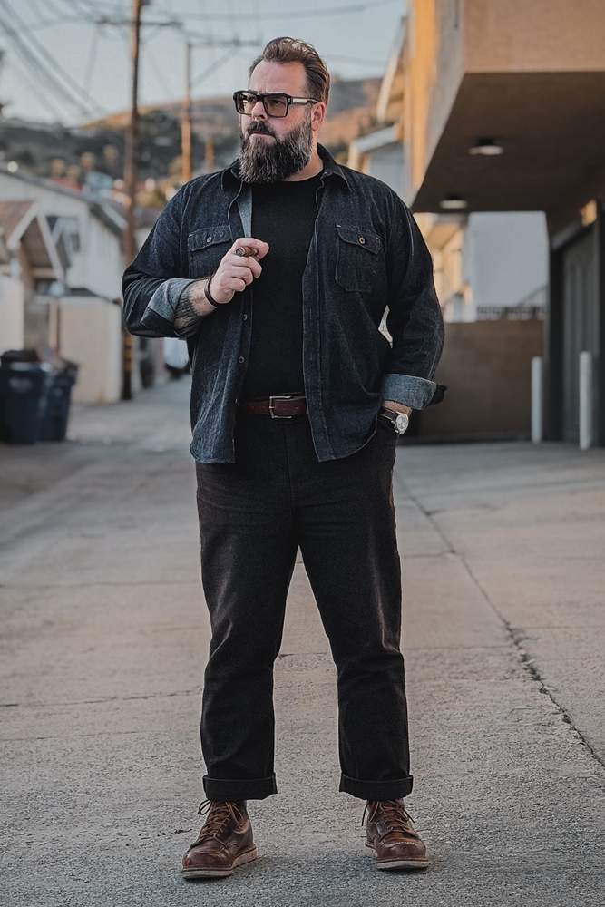 BigDudeInDenim's fit featuring Indigofera, T Henri, Red Wing Shoes, Left Field
