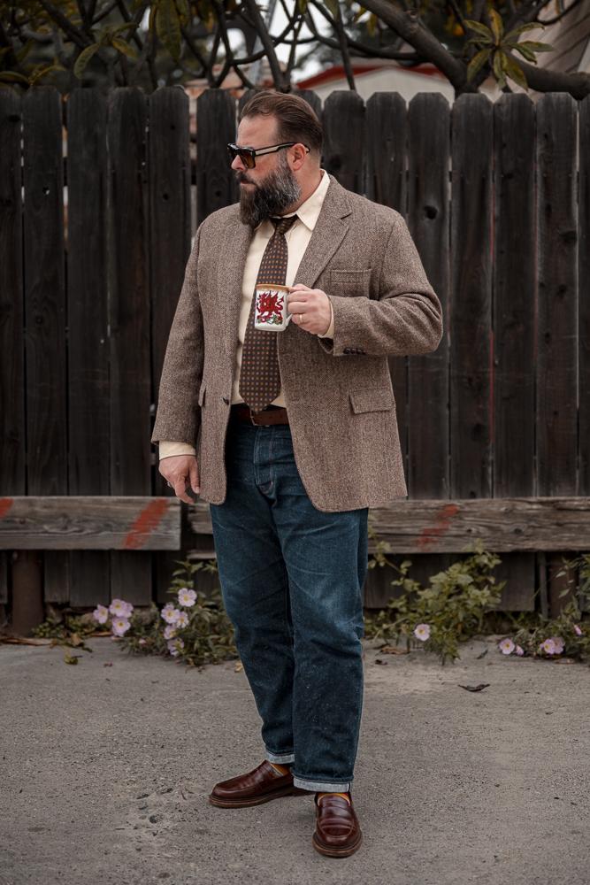 BigDudeInDenim's fit featuring Jos. A. Bank, Indigofera, Railcar, Bobbies, T Henri, Brooks Brothers