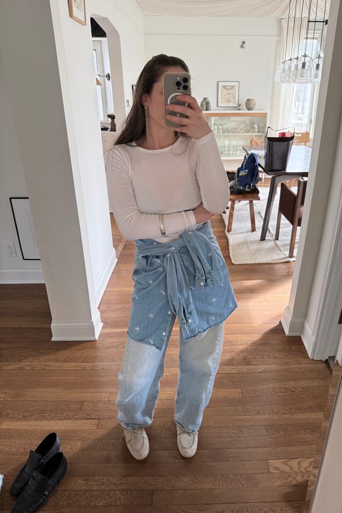 kristinyezza's fit featuring Everlane, Sezane, Sperry, Simone Rocha, No Brand, MOTHER