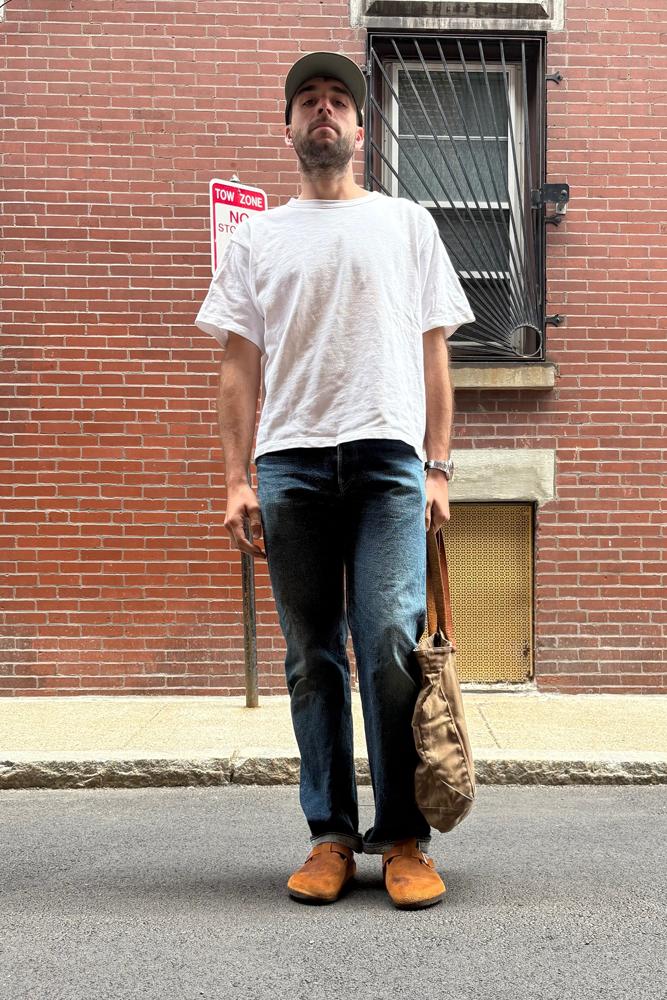 JeanKrupa's fit featuring New Era, Buck Mason, Oni, Birkenstock, No Brand, Seiko
