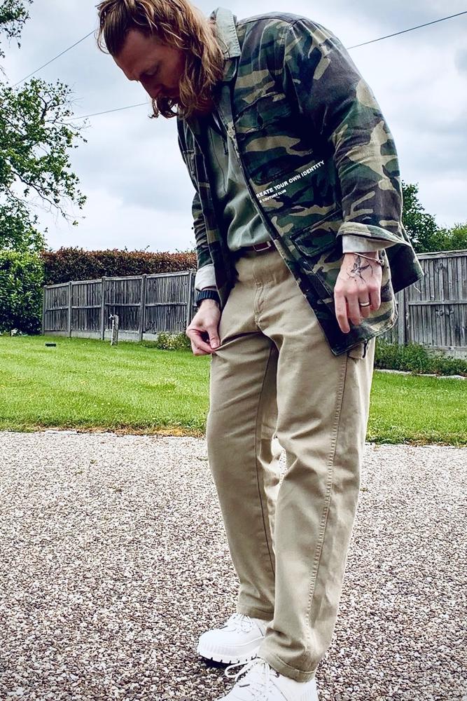 FlynnFits's fit featuring The Couture Club, Palladium, Dickies, Santa Cruz Skateboards