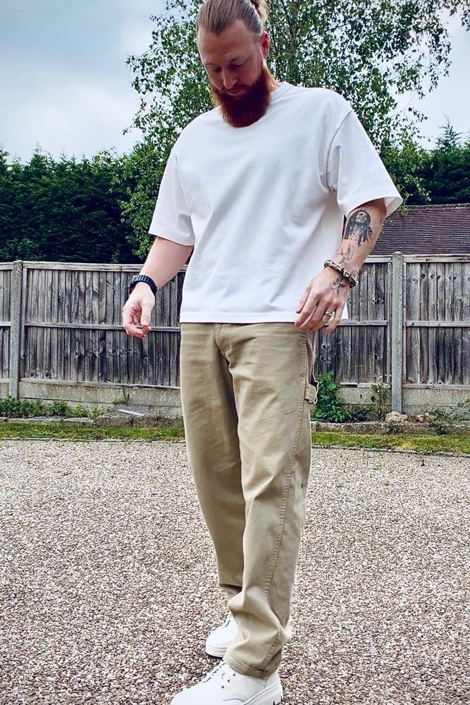 FlynnFits's review for 4505 Icon heavyweight cotton oversized t-shirt with quick dry finish in washed khaki-Green