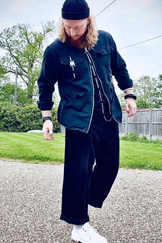 FlynnFits's review for ASOS DESIGN baggy trousers in black corduroy