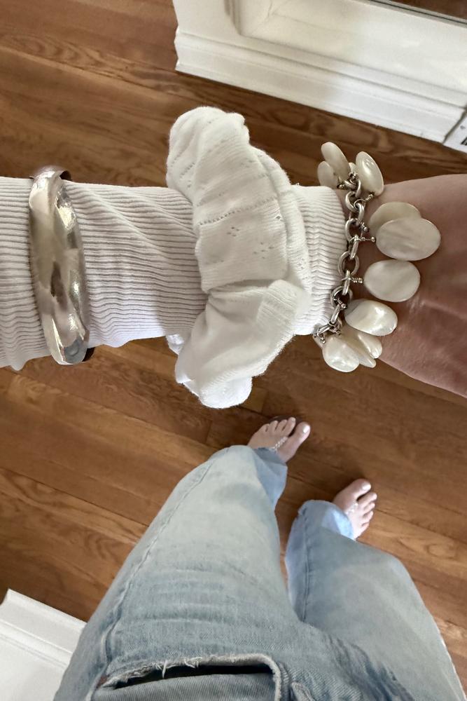kristinyezza's fit featuring Everlane, BODE, Aquazzura, MOTHER, No Brand, Memori Eyewear