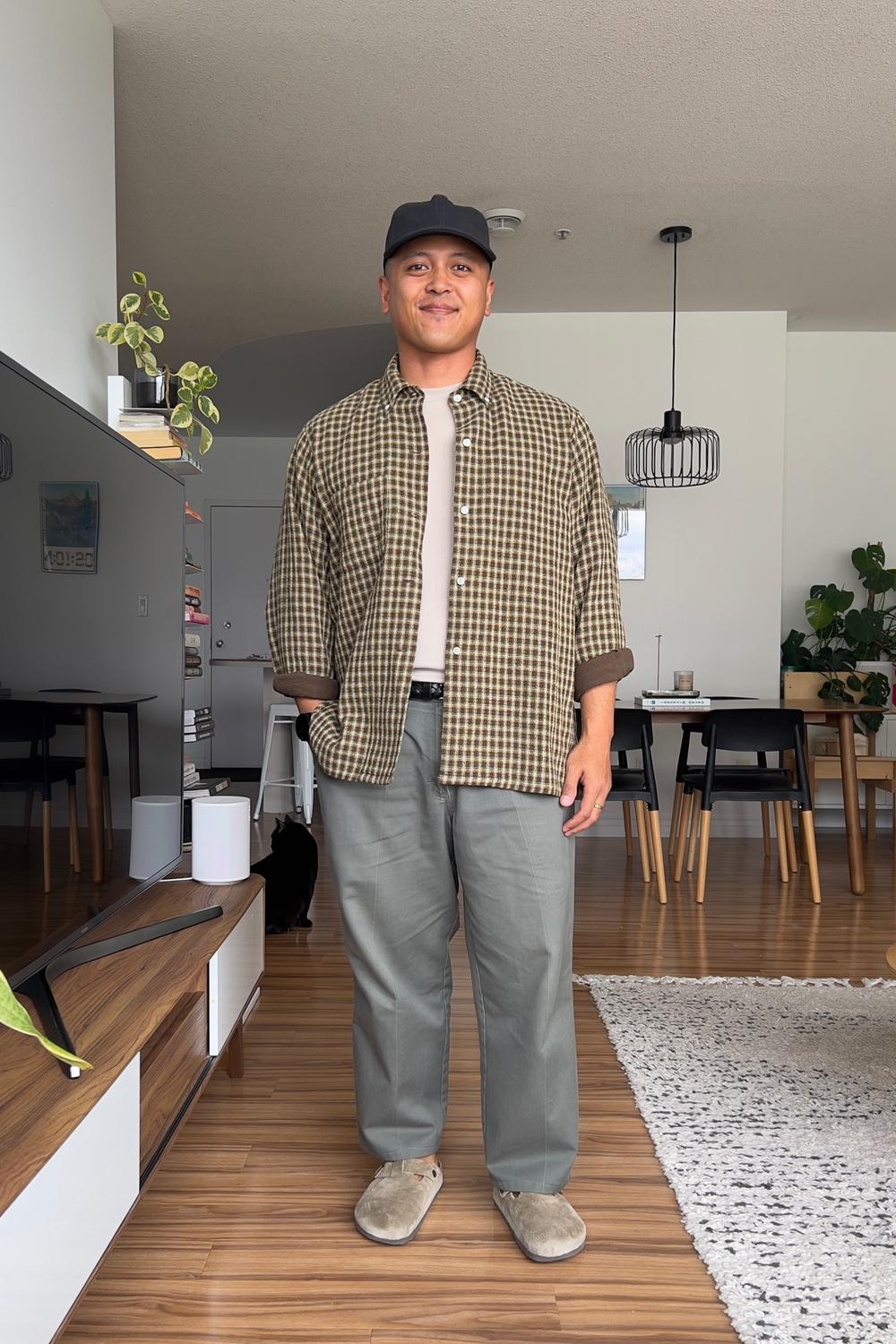 Post featuring Beams Plus Open B.D. Panama Plaid Double Face Brown