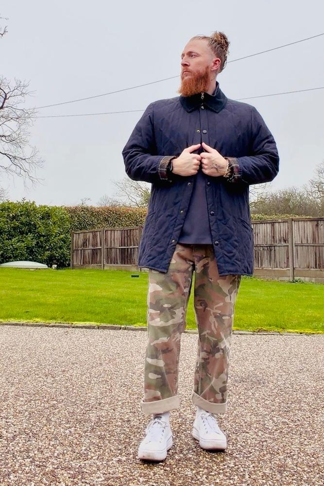 FlynnFits's fit featuring Barbour, Vans, Converse