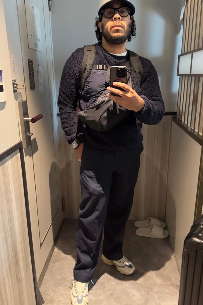 Los's fit featuring about:blank, Uniqlo, New Balance