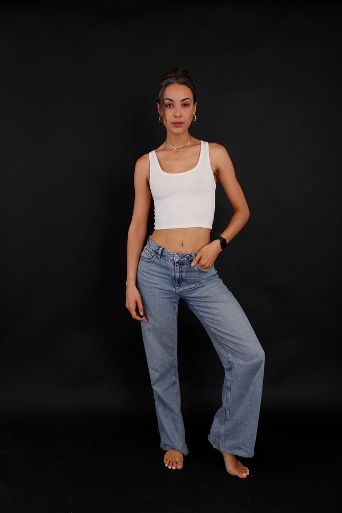 Yuna's review for Heidi Wide Leg Jeans