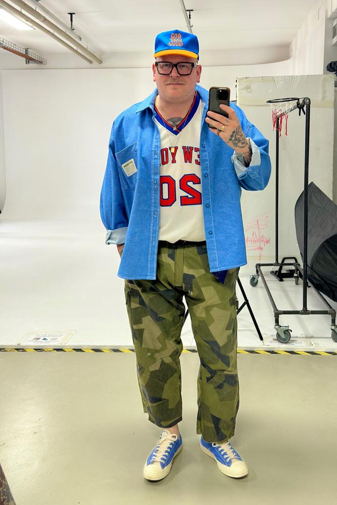 DJJNS's fit featuring Hat Trick NYC, Viu, American Vintage, Champion, No Brand, Converse