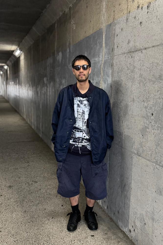 Kazma's fit featuring Engineered Garments